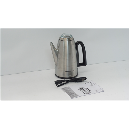 Hamilton Beach 12-Cup Coffee Percolator, Stainless Steel