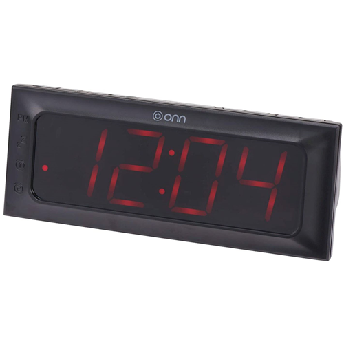 ONN Digital Alarm Clock Radio with Large 1.8" Display Digital AM/FM Radio New 