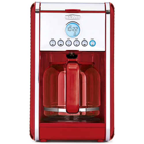 Red 12-Cup Programmable Coffee Maker