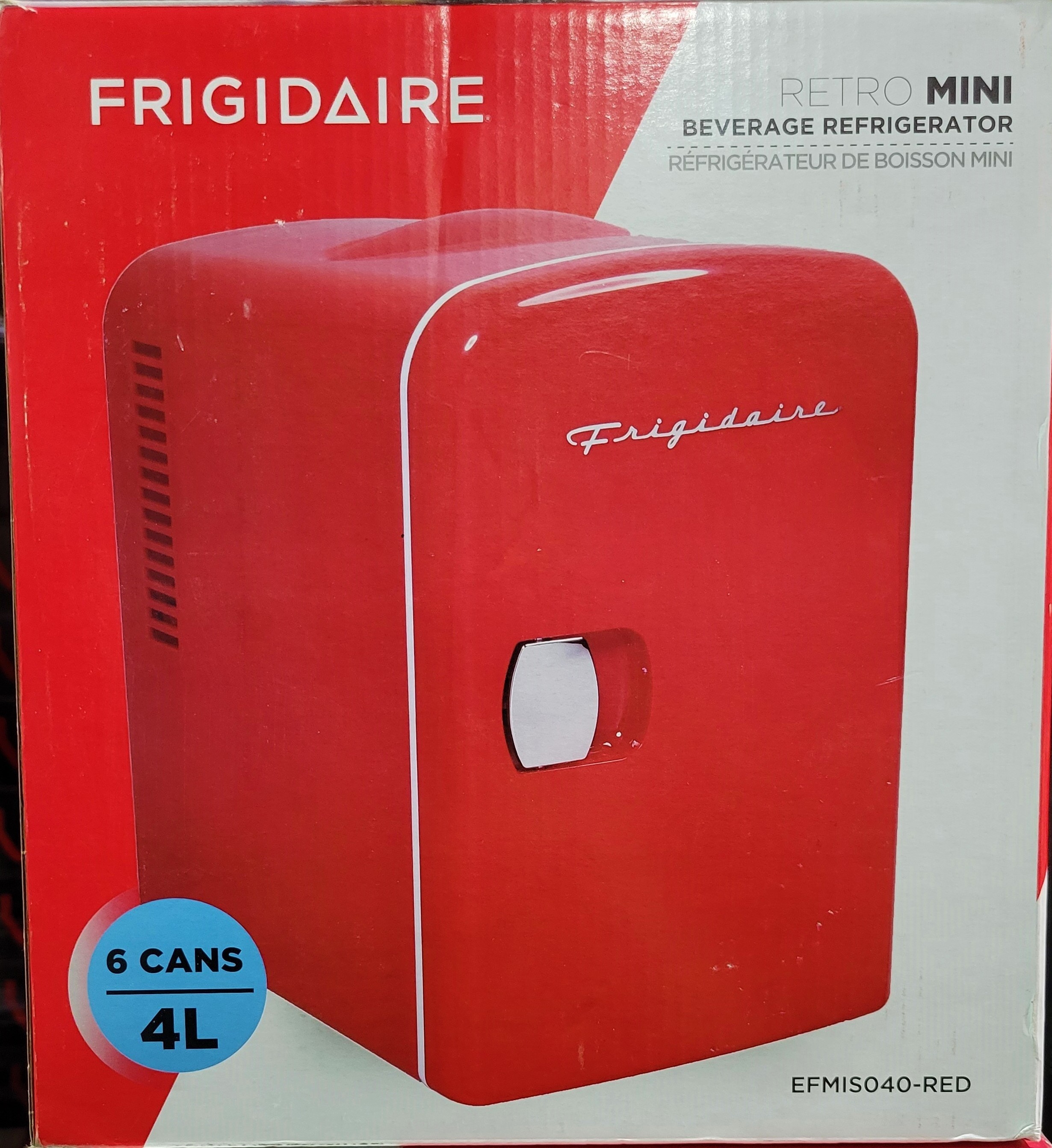 FRIGIDAIRE 6-CAN MINI FRIDGE - RED