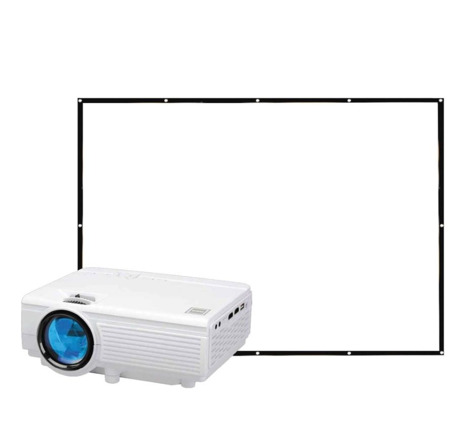 RCA 480P LCD HD Home Theater Projector Bonus 100" Projector Screen RPJ161-COMBO