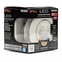 Utilitech Pro  LED 3-in 50-Watt Equivalent 765lm White Round Dimmable Recessed Downlight IC Rated