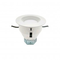5-6" White Complete Fixture Fixed Flood