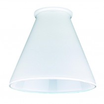 CASED WH CONE GAS SHADE