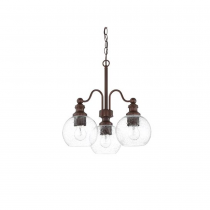 ORIANA 3LT MB CHANDELIER WITH CLEAR SEED