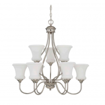 9 LT 60W MB VALARE TWO-TIER CHANDELIER