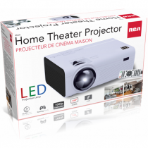 RCA RPJ136 Home Theater Projector 2000 Lumens 480p, 1080P compatible 150" Picture Size (Renewed) 