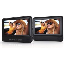 Sylvania SDVD7751 7" Dual LCD Screen Portable DVD Player CDs, MP3s, for Vehicles or Traveling