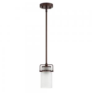 QAIRO 1LT MB MINI PENDANT WITH FROSTED S