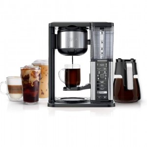 Coffee Maker with Fold-Away Frother