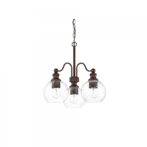ORIANA 3LT MB CHANDELIER WITH CLEAR SEED
