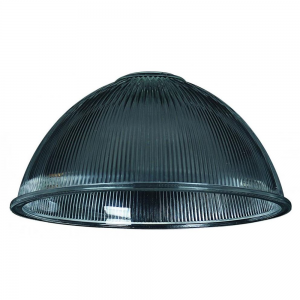 15IN RIBBED DOME GLASS CLR 1-5/8 IN CENT