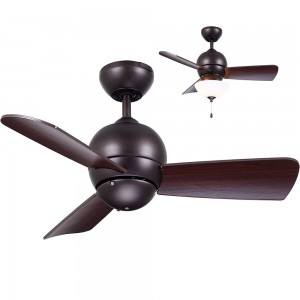 Noble Comfort AM319102 30" Ceiling Fan, Dark Bronze with Wall Control  and Optional Light 