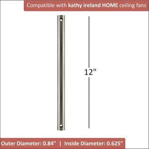 Emerson Kathy Ireland Home Ceiling Fan Downrod 12 Inch Antique Pewter CFDR1AP