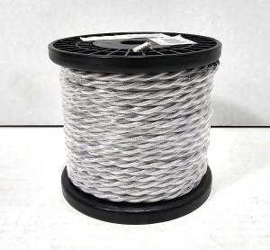Luminance Rayon Covered Twisted Cord Silver White D832