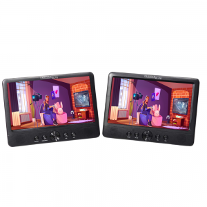 Proscan Elite 10.1" Dual Screen Portable DVD Media Player PEDVD1082 Black