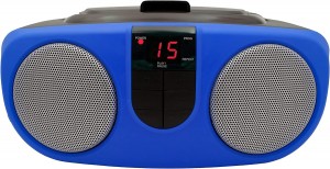 Proscan Portable CD Player with AM/FM Radio, Boombox Blue PRCD243M-Blue
