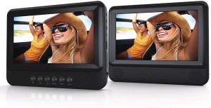 Sylvania SDVD7751 7" Dual LCD Screen Portable DVD Player CDs, MP3s, for Vehicles or Traveling