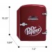 Dr Pepper Portable 6-can Mini Fridge MIS135DRP Burgundy Color (Renewed)