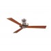 Kathy Ireland Home CF320CBS Keane 52" Brushed Steel With Natural Cherry/Walnut Blades Indoor Ceiling Fan In Natural Cherry/Walnut Veneer
