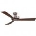 Kathy Ireland Home CF320CBS Keane 52" Brushed Steel With Natural Cherry/Walnut Blades Indoor Ceiling Fan In Natural Cherry/Walnut Veneer