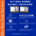 Sylvania 10.1" Dual Screen Portable Blu-ray DVD CD player SDVD1087 Certified Refurb 