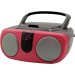 Sylvania SRCD243M-RED Portable CD Player with Am/FM Radio Boombox RED