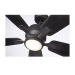 Luminance Kathy Ireland Home Ion Eco LED 72in Ceiling Fan with DC Motor | Hanging Fixture with Dimmable Light Kit, Wall Control, and Downrod Mount | Graphite with Black Solid Wood Blades